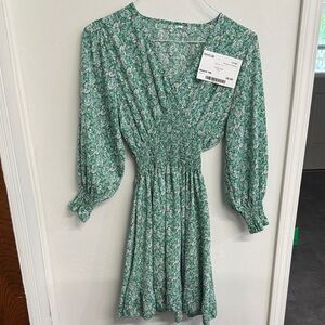 Green Floral Women's Dress